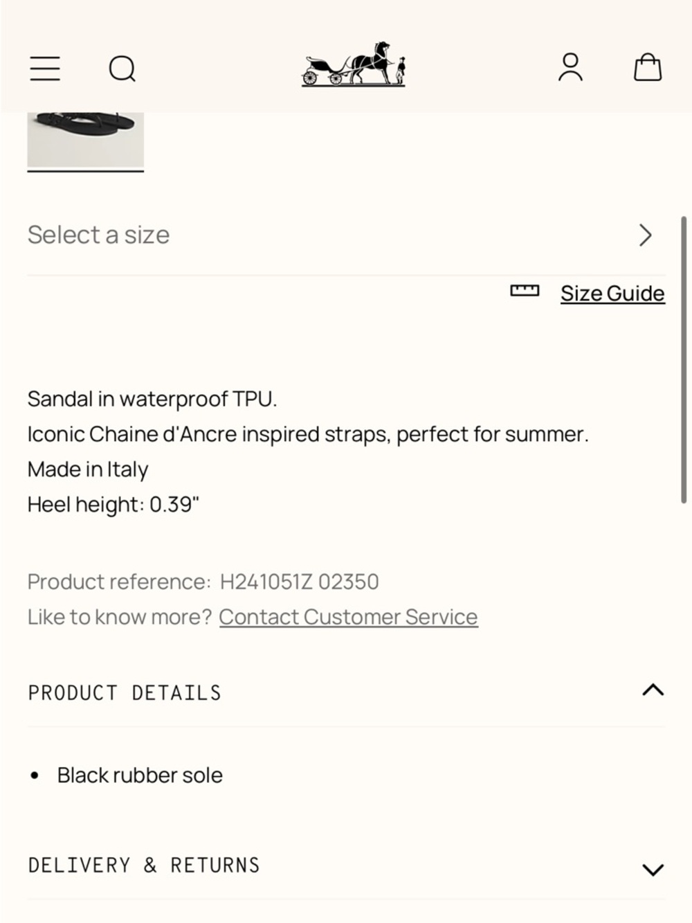 Hermes Island Sandal (Blue) - Picture 3 of 10